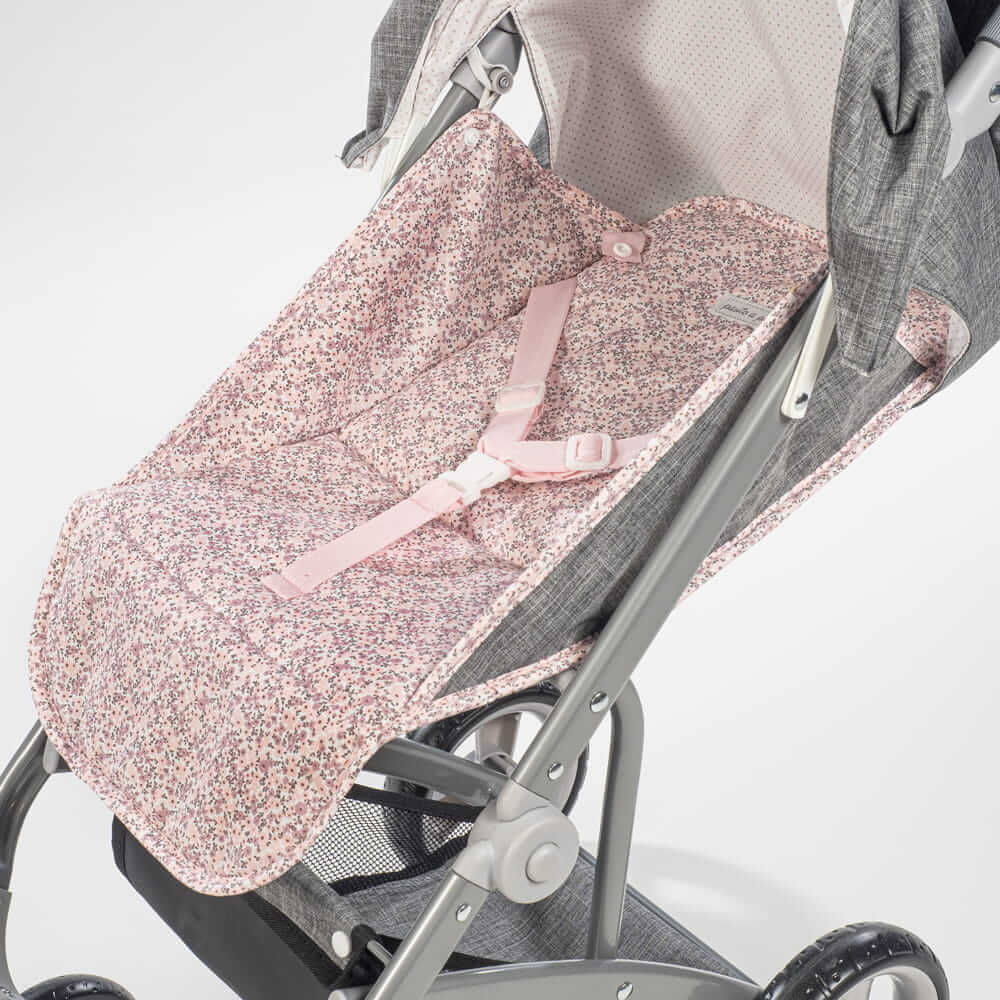 Silla Paseo Grande Lili Gris/Flor Rosa - Imagen 8
