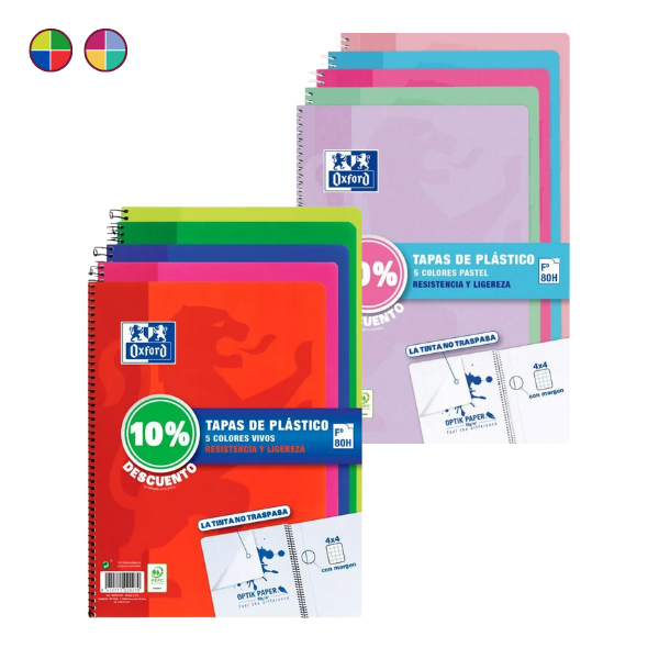 Block Oxford Tapa Plastico (Pack de 5 Unidades)