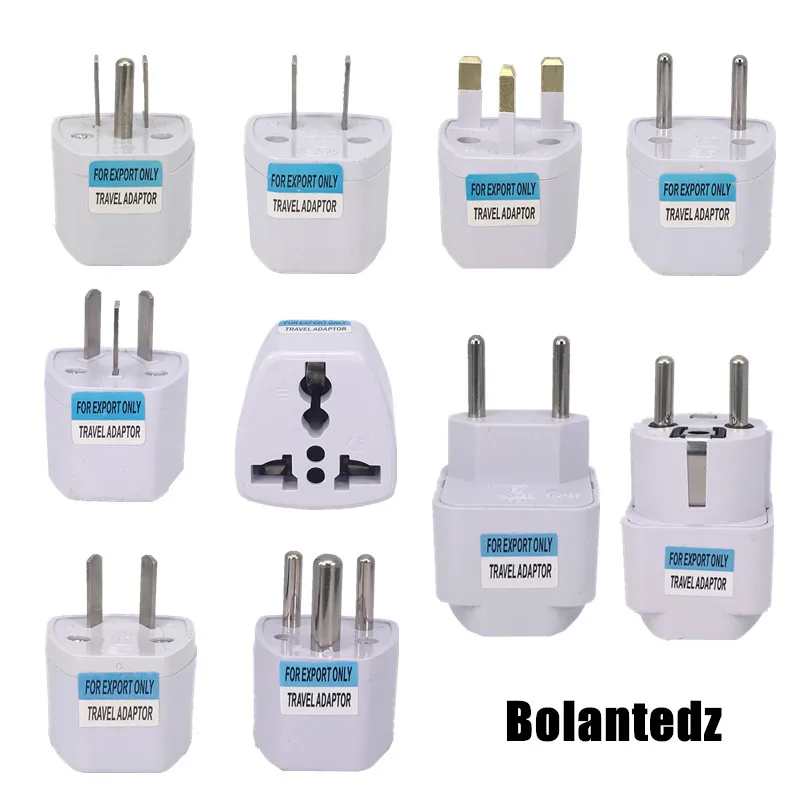 Adaptador de enchufe Universal Kr Americano, Europeo, AU, UE, EE. UU., Reino Unido, EE. UU., Israel, Brasil, adaptador de viaje, convertidor de enchufe, Jap贸n, Corea