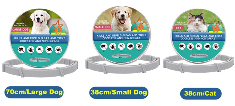 Collar antipulgas y garrapatas para mascotas, protección retráctil de 8 meses,cooyomoo - Imagen 6
