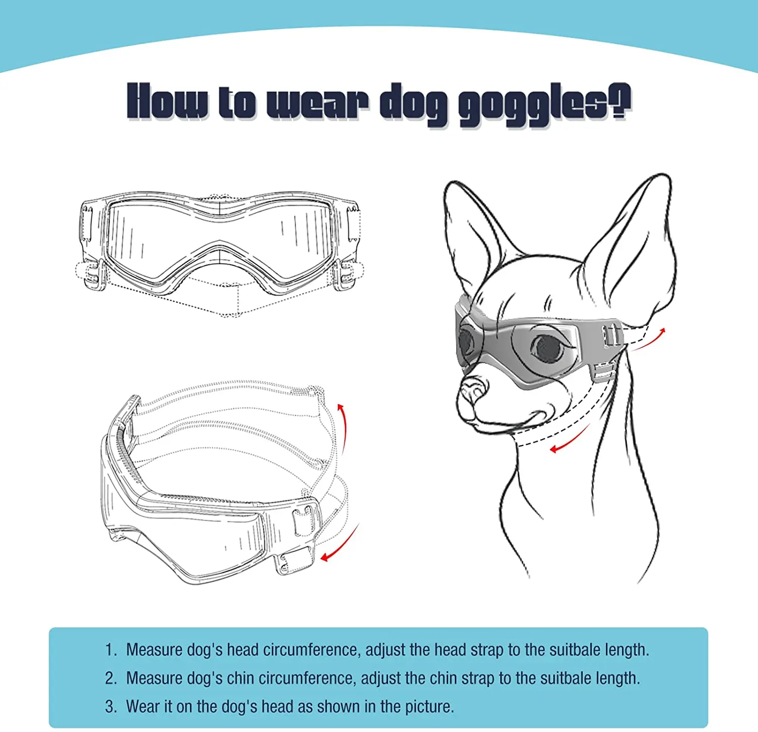 Gafas de sol de protección UV para mascotas, accesorios para perros al aire lib - Imagen 7