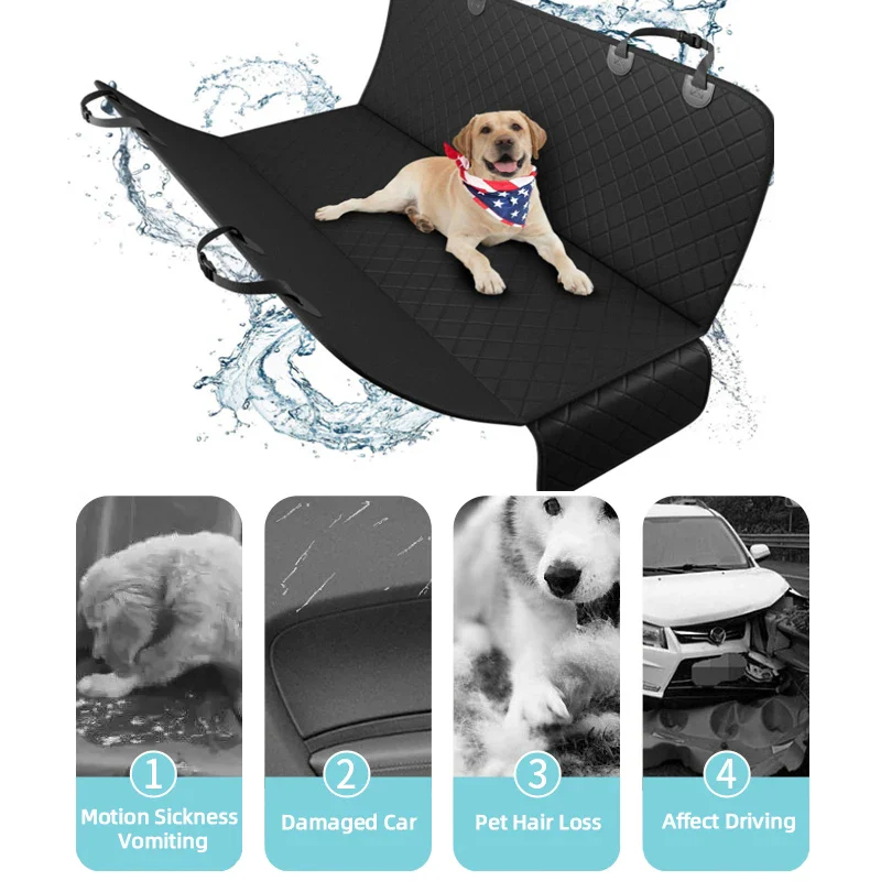 Funda impermeable para asiento de coche para perros, hamaca de viaje para mascotas, Protector de asiento trasero, Alfombrilla de seguridad - Imagen 9