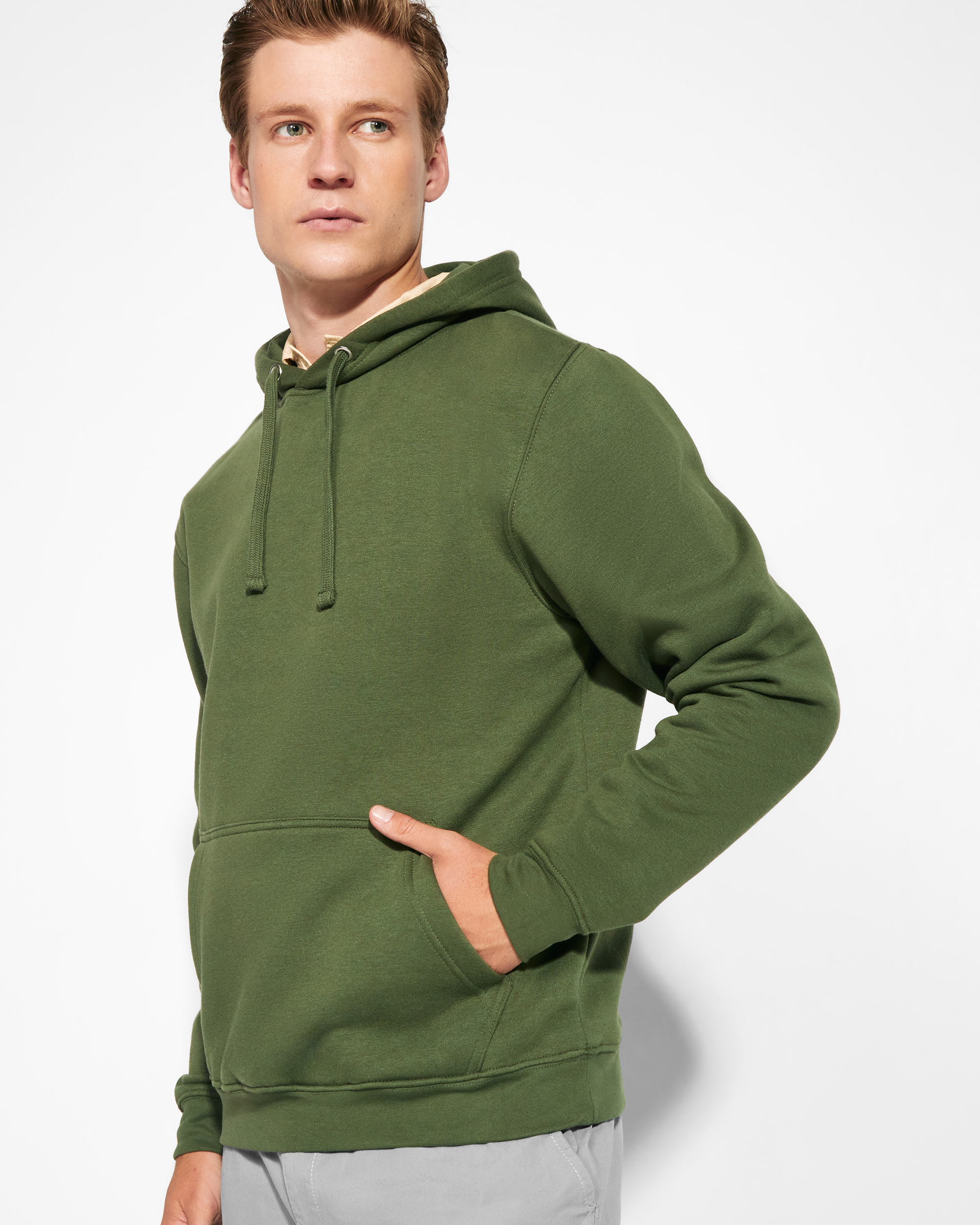 Roly – URBAN sudadera hombre con capucha y cordón en color contraste